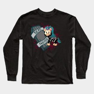 Knarf the Unicorn - Dead Inside - Kawaii Cute Goth Long Sleeve T-Shirt